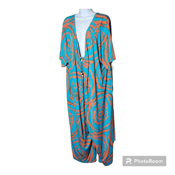 Ashley Stewart Printed Bead Embellished Jumpsuit Size 30/32W NWT - Picture 4 of 14